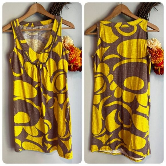 Boden Tarifa Jersey  Casual Sleeveless Shift Dress Sz 4R US Yellow Ochre - Picture 1 of 10